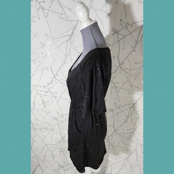 Staring at Stars Black Sequined Jersey Knit Dress - Picture 4 of 7